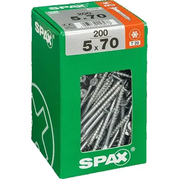 Vrut Spax Wirox Univerzální vrut T-Star plus, ø 5 × 70 mm, drážka: TX 25, 200 ks&nbsp;4191010500706