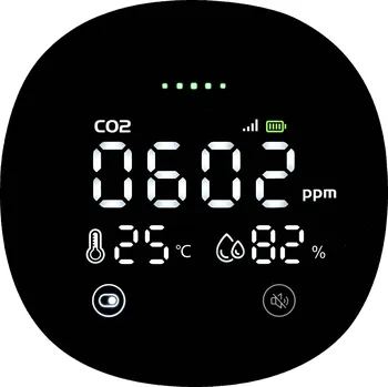 Detektor CO ZR360CDA detektor oxidu uhličitého Ovládání přes aplikaci napájení přes USB, detekce oxidu uhličitého (CO2)