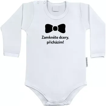 Kojenecký body Dětské body s dlouhým rukávem Zamkněte dcery, přicházím