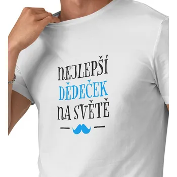 Pánské triko bílé - Nejlepší dědeček na světě 3XL