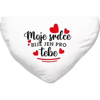 Polštář Polštář srdce 40x35 cm Moje srdce bije jen pro tebe