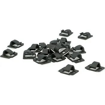 kabelová chránička Voltomat Příchytka samolepicí, 14 × 9 × 20 mm, černá, 20 ks&nbsp;21439