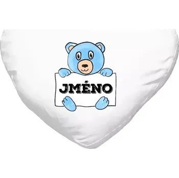 Polštář Polštář srdce 40x35 cm Medvídek se jménem