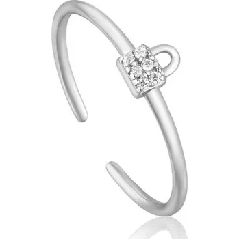 Prsten Dámský prsten Ania Haie R032-02H Mincovní stříbro Šedá (Velikost 13)