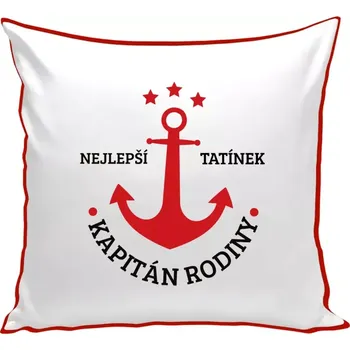 Polštář Polštář barevný 32x32 cm Kapitán rodiny