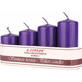 Svíčka Adventní svíčky, metal violet pyramida