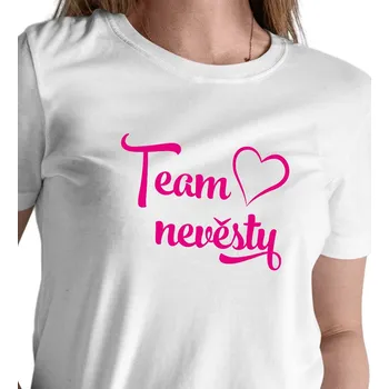 Dámské tričko Dámské triko bílé - Team nevěsty srdce XXL