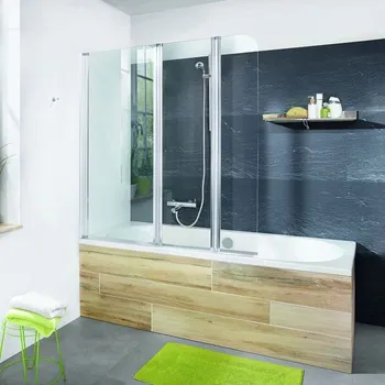 Vanová zástěna Camargue CFALT1300C zástěna 140 × 130 cm tloušťka skla: 4 mm čiré