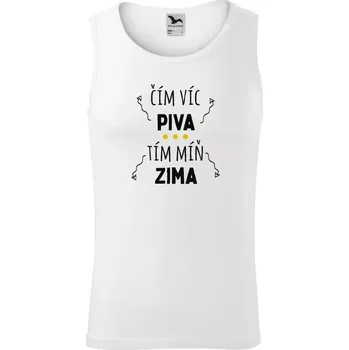 Pánské tílko Pánské tílko Malfini Core Čím víc piva, tím míň zima