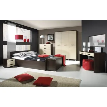 Ložnicová sestava Maridex Max ložnice sestava E Zvolte možnost: Bez matrace, Zvolte provedení: Kaštan Wenge