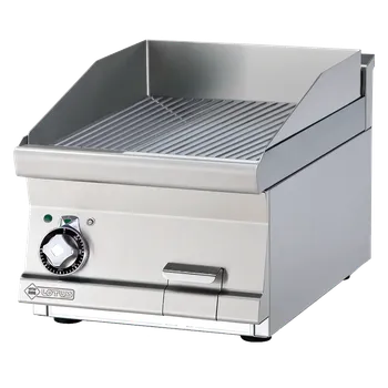 Grilovací deska 40x45 elektrická chromovaná rýhovaná bez podestavby 400 V | RM - FTRT-64ETS