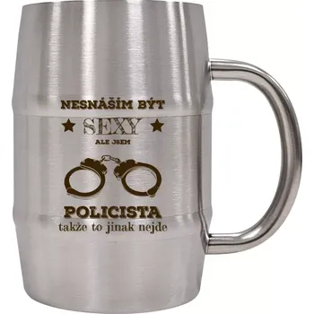 Sklenice Nerezový chladicí půllitr Nesnáším být sexy, ale jsem policista