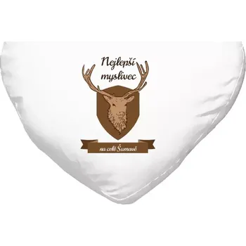 Polštář Polštář srdce 40x35 cm Nejlepší myslivec na celé...