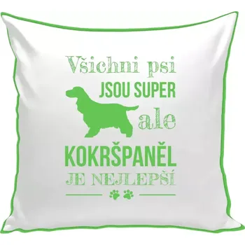 Polštář Polštář barevný 32x32 cm Kokršpaněl je nejlepší