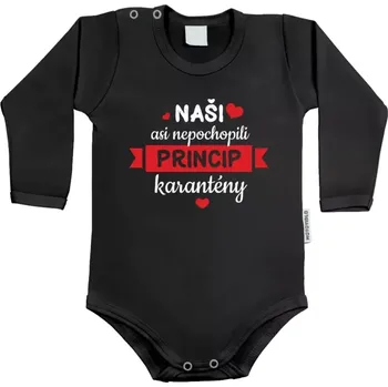 Kojenecký body Dětské body s dlouhým rukávem Naši asi nepochopili princip karantény - stuha