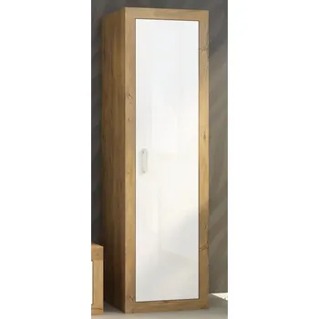 Šatní skříň Skříň GOUDINI, dub burgundský/bílý lesk, 5 let záruka + vyzvednutí ZDARMA