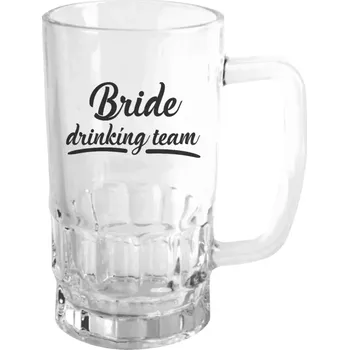 Sklenice Půllitr skleněný Bride drinking team