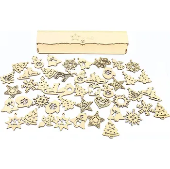 Vánoční dekorace Kúzlo dreva Vánoční ozdoby v krabičce 48 ks