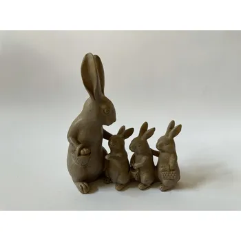 ZAJEČICE SE ZAJÍČKY SOCHA DEKORACE