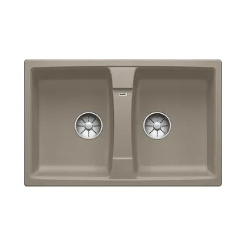 Granitový dřez Blanco LEXA 8 InFino Silgranit tartufo oboustranný bez excentru - 524967 + ZÁRUKA 3 ROKY ZDARMA