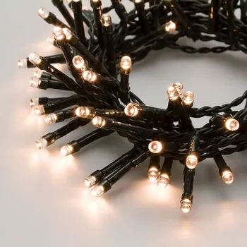 Vánoční osvětlení Xmasking Bateriový řetěz s časovačem 12 m 300 LED teplá bílá