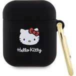 Hello Kitty Liquid Silicone 3D pouzdro pro AirPods 1/2 černé/Hello Kitty Head