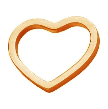 Materiál na výrobu šperku Šperky4U Zlacený ocelový přívěšek srdíčko - OK1209-RD