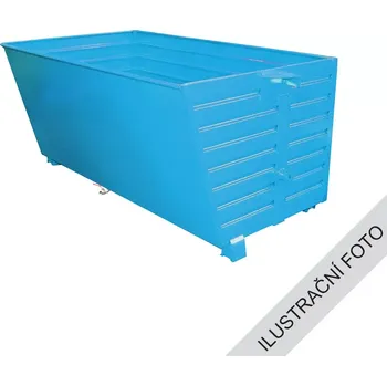 Popelnice Stohovatelný kontejner TRV s výpustí, modrá, nosnost 2000 kg, 1500 l