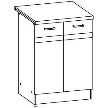 Kuchyňská linka BELISA, skříňka dolní D60, rijeka světlá + vyzvednutí ZDARMA