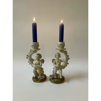 Svícen ANDĚLÉ - PORCELÁNOVÉ PÁROVÉ SVÍCNY