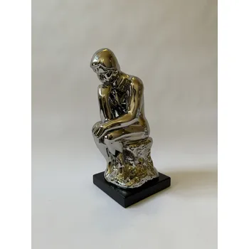 MYSLITEL - SOCHA VE STŘÍBRNÉM PROVEDENÍ