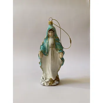 Vánoční ozdoba Vánoční ozdoba na stromeček sklo - Panna Marie 15 cm