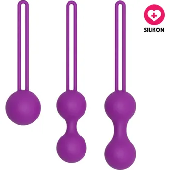 VšeNaSex.cz Silikonové venušiny kuličky Love Balls Set fialové