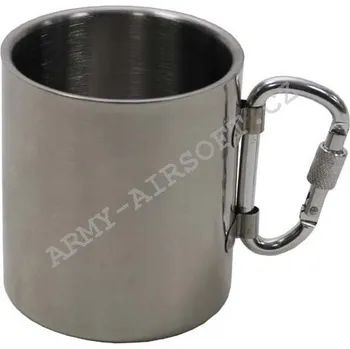 Outdoor vaření Hrnek STAINLESS STEEL šroubovací karabina - MFH Army shop