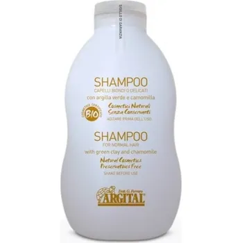 Šampon Argital Rozjasňující šampon na blond a jemné vlasy s heřmánkem a zeleným jílem BIO 500 ml
