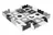 EcoToys Pěnové puzzle s ohrádkou 36 dílků, šedá/černá/bílá