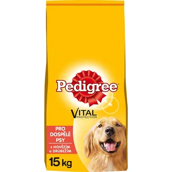 Krmivo pro psa Pedigree Adult hovězí s drůbežím masem, 2x 15 kg