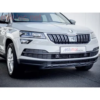 Tuning Ochranná lišta předního nárazníku, černý lesklý "klavírlak" - Škoda Karoq (Škoda Karoq od r.v. 2017)