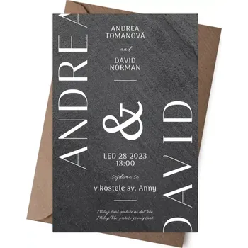 Svatební dekorace Kamenné oznámení MAJDA