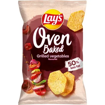 Chips Lupínky LAY'S Oven baked 110 g bramborové s příchutí grilované zeleniny 50 % méně tuku (Bramborové lupínky)