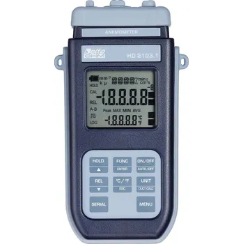 Delta OHM HD2103.1 Anemometr-teploměr pro měření rychlosti vzduchu, který používá termické nebo lopatkové sondy a teplotní snímače Pt100 s modulem SICRAM