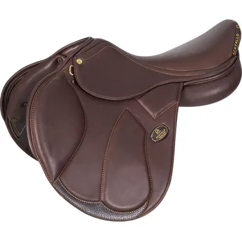 Jezdecké sedlo ACAVALLO Sedlo skokové Guttuso Acavallo, latexové polštáře, tmavě hnědé Velikost posedlí: 17", Šířka komory: nastavitelná