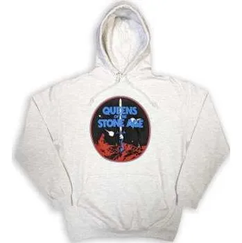 Pánská mikina Merch Queens Of The Stone Age: Queens Of The Stone Age Unisex Pullover Hoodie: Branca Sword (x-large) XL