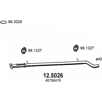 Přední díl výfuku Výfuková trubka ASSO 12.5026