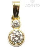 Zlatý přívěsek se zirkony