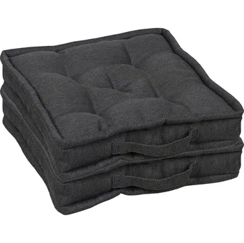 Podsedák GO-DE Textil Sada zahradních podsedáků Uni (polštářek, 2 kusy, antracitová)