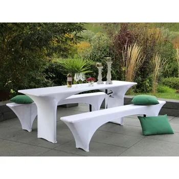 Napínací potah GO-DE Textil Napínací potah na cateringový stůl a lavici, 3dílná (70cm stůl)