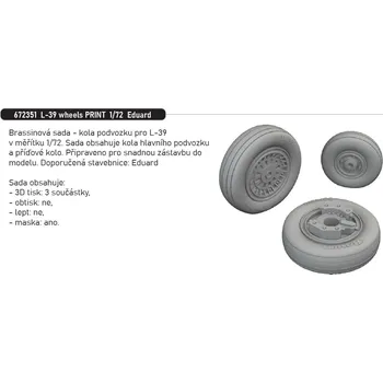 Plastikový model Eduard 1/72 L-39 wheels PRINT (EDUARD)