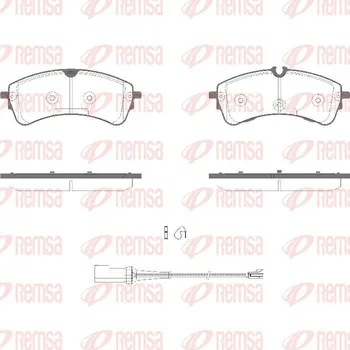 Brzdová destička Sada brzdových destiček, kotoučová brzda REMSA 1941.01