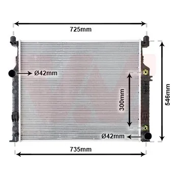 Chladič motoru Chladič, chlazení motoru VAN WEZEL 30002458